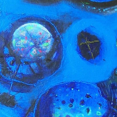 Ein Hauch von Tiefsee, Acryl u. Pastell, 100x80cm, 2007
