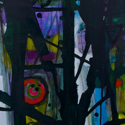 Gesträuch, 90x130 cm, Acryl/Tusche