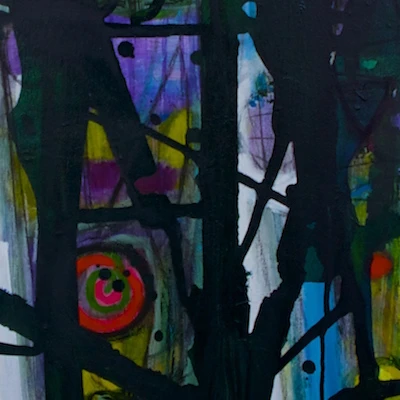 Gesträuch, 90x130 cm, Acryl/Tusche