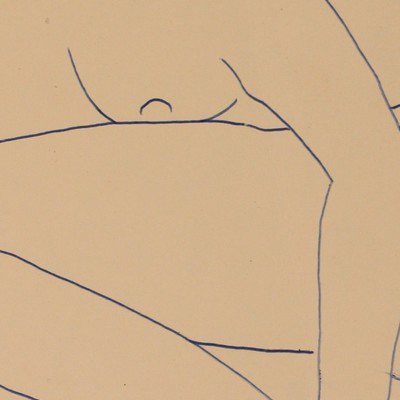 Akt, 30x20 cm, Kugelschreiber