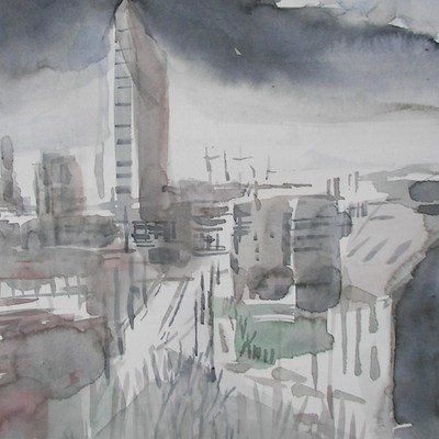 Leipzig, 30x45 cm, Aquarell