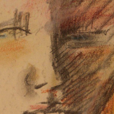 Mädchen, 42x26 cm, Kohle u. Pastell