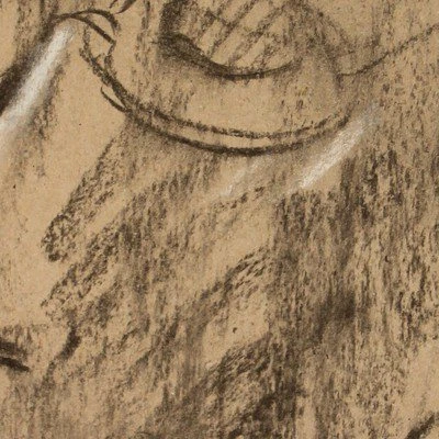 Mädchen mit Brille, 42x30 cm, Kohle u. Kreide