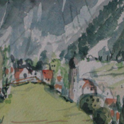 Tiers im Rosengarten, 30x45 cm, Aquarell